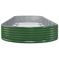 Miniatyr av produktbild för Odlingslåda pulverlackerat stål 523x140x36 cm grön