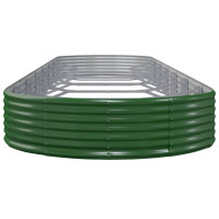 Miniatyr av produktbild för Odlingslåda pulverlackerat stål 600x140x36 cm grön