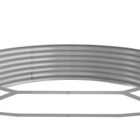 Miniatyr av produktbild för Odlingslåda pulverlackerat stål 600x140x36 cm grå