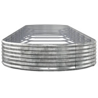 Miniatyr av produktbild för Odlingslåda pulverlackerat stål 600x140x36 cm silver