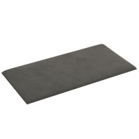 Produktbild för Väggpaneler 12 st mörkgrå 30x15 cm sammet 0,54 m²