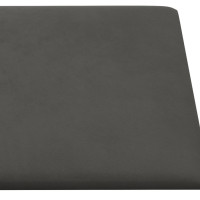 Produktbild för Väggpaneler 12 st mörkgrå 30x15 cm sammet 0,54 m²