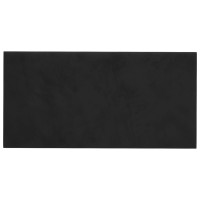 Produktbild för Väggpaneler 12 st svart 30x15 cm sammet 0,54 m²