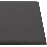 Produktbild för Väggpaneler 12 st grå 30x30 cm konstläder 1,08 m²