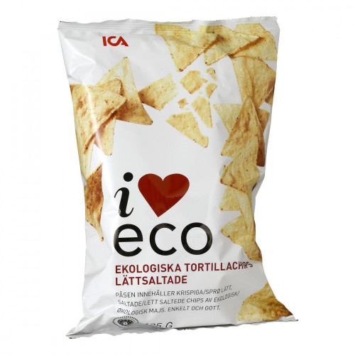 ICA I love eco Tortillachips lättsaltade