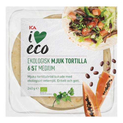 ICA I love eco Ekologisk soft tortilla