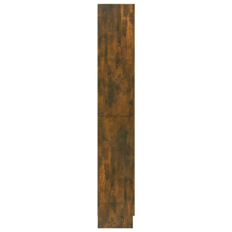 Produktbild för Vitrinskåp rökfärgad ek 82,5x30,5x185,5 cm konstruerat trä