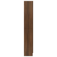 Miniatyr av produktbild för Vitrinskåp brun ek 82,5x30,5x185,5 cm konstruerat trä