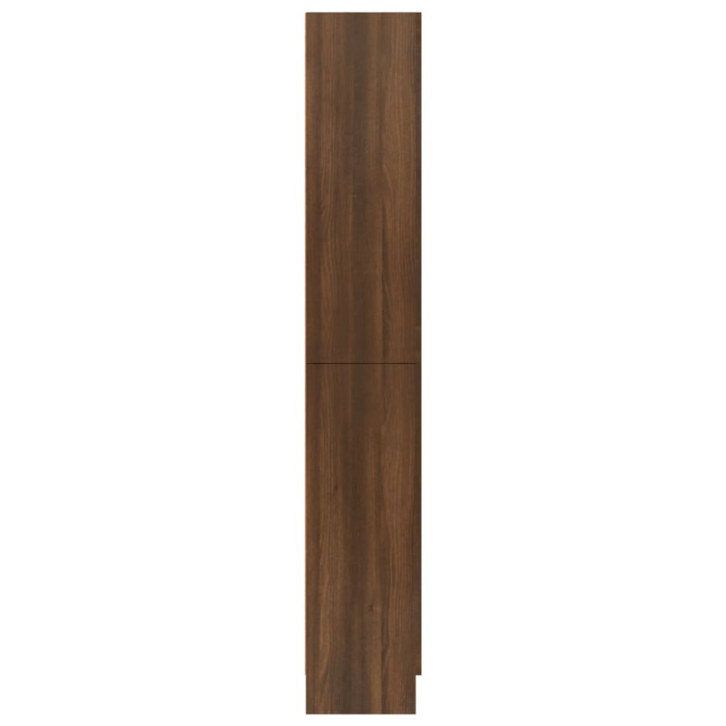 Produktbild för Vitrinskåp brun ek 82,5x30,5x185,5 cm konstruerat trä