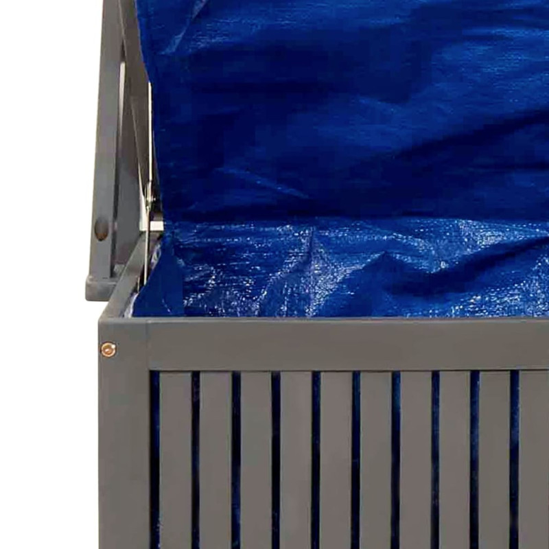 Produktbild för Förvaringslåda med spaljé grå 99x50x160 cm massivt akaciaträ