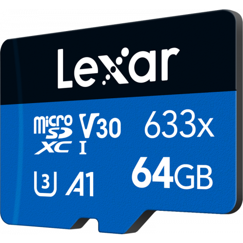 LEXAR Lexar microSDXC 633x UHS-I/A1/U3/10 R95/no adap (V30) 64GB