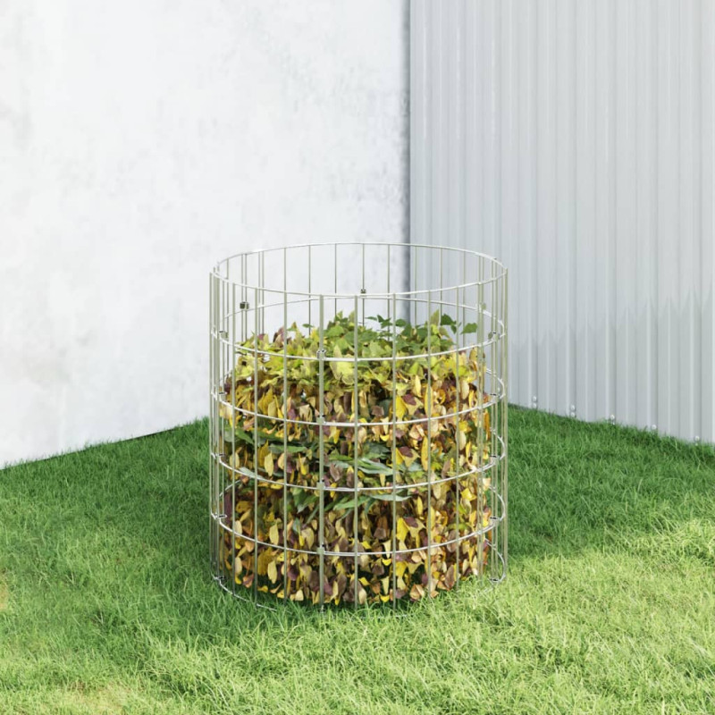 Produktbild för Kompost Ø50x50 cm galvaniserat stål