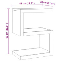 Produktbild för Sidobord 45x30x60 cm massiv teak