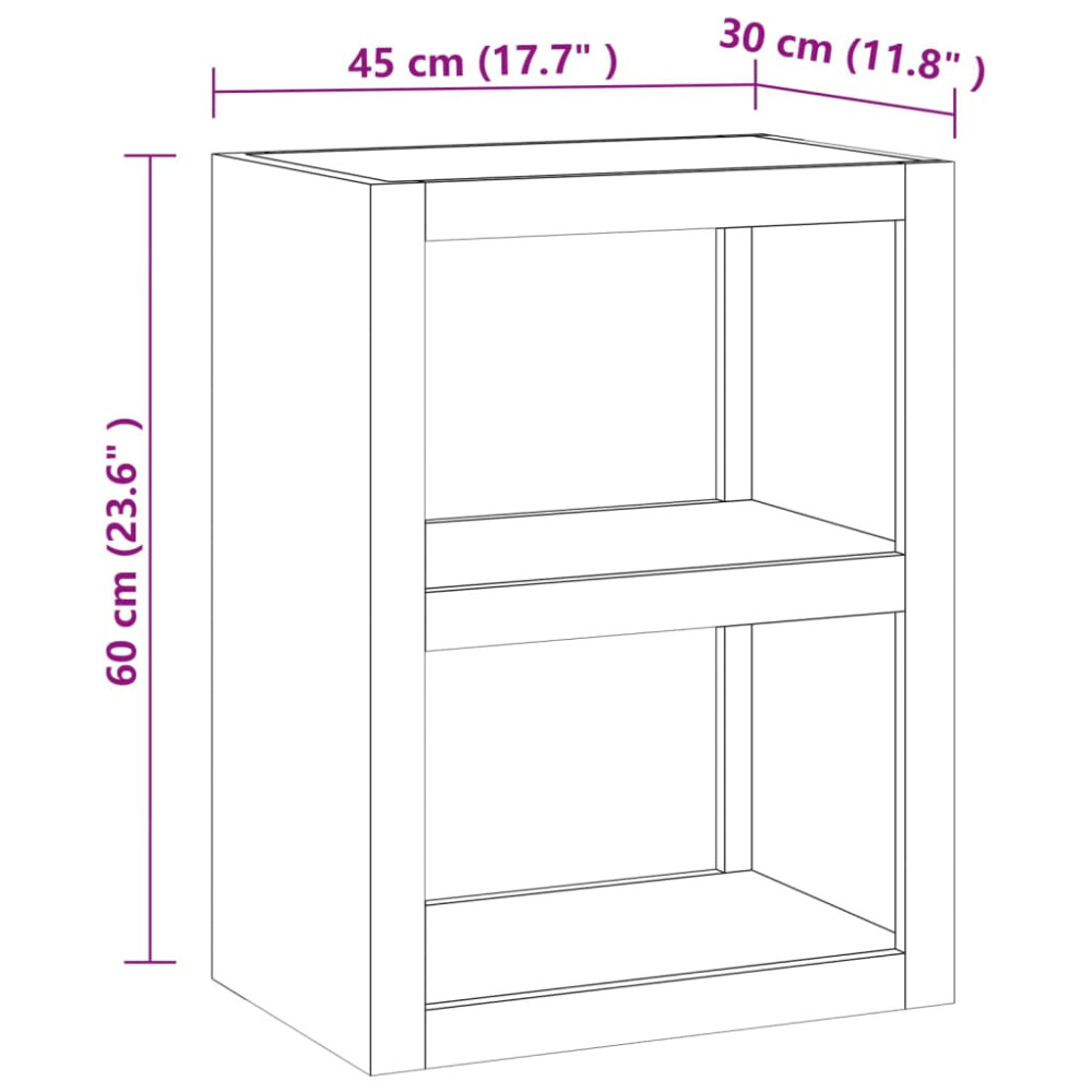 Produktbild för Sidobord 45x30x60 cm massiv teak