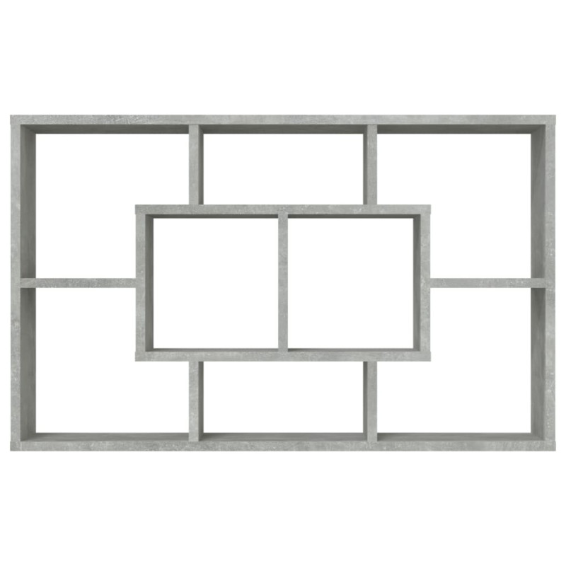 Produktbild för Vägghylla betonggrå 85x16x52,5 cm konstruerat trä