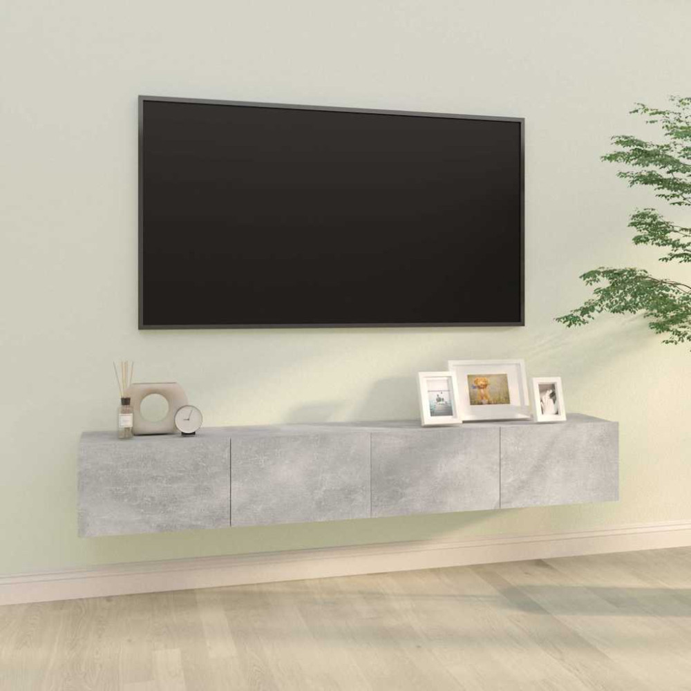 Produktbild för Väggmonterade tv-bänkar 2 st 100x30x30 cm konstruerat trä