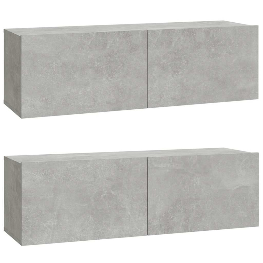 Produktbild för Väggmonterade tv-bänkar 2 st 100x30x30 cm konstruerat trä