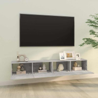 Produktbild för Väggmonterade tv-bänkar 2 st 100x30x30 cm konstruerat trä