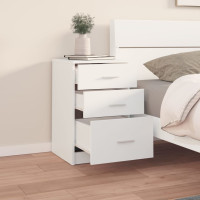 Miniatyr av produktbild för Sängbord vit 40x40x63 cm konstruerat trä