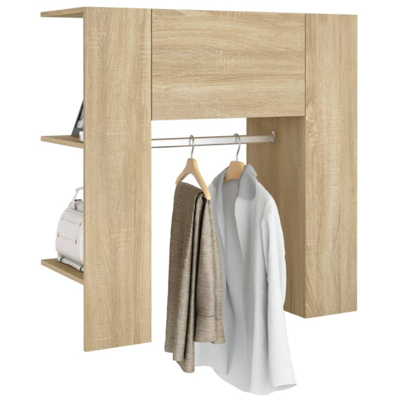 Produktbild för Hallskåp sonoma-ek 97,5x37x99 cm konstruerat trä