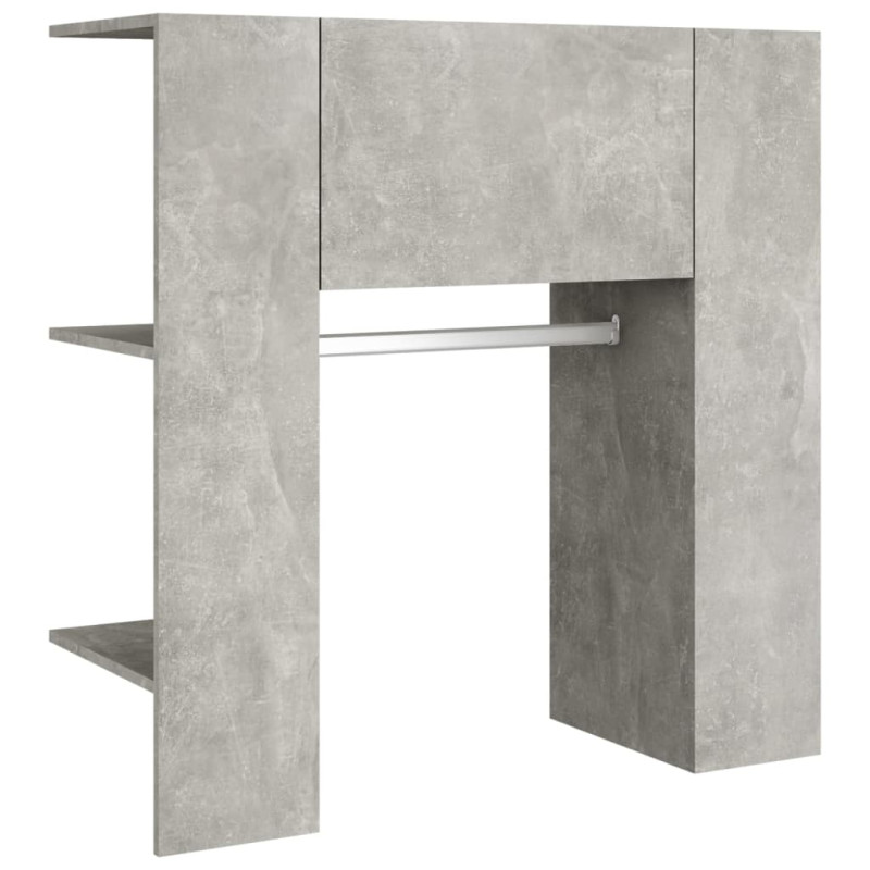 Produktbild för Hallskåp betonggrå 97,5x37x99 cm konstruerat trä
