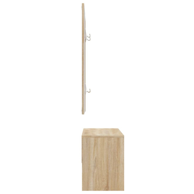 Produktbild för Hallmöbler set sonoma-ek konstruerat trä