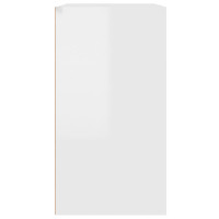 Miniatyr av produktbild för Sminkskåp vit högglans 80x40x75 cm konstruerat trä