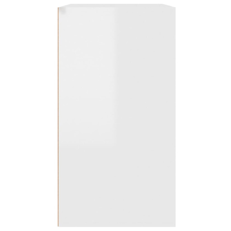 Produktbild för Sminkskåp vit högglans 80x40x75 cm konstruerat trä