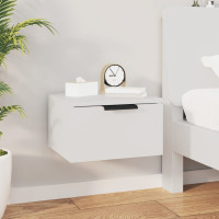 Miniatyr av produktbild för Väggmonterat sängbord vit 34x30x20 cm
