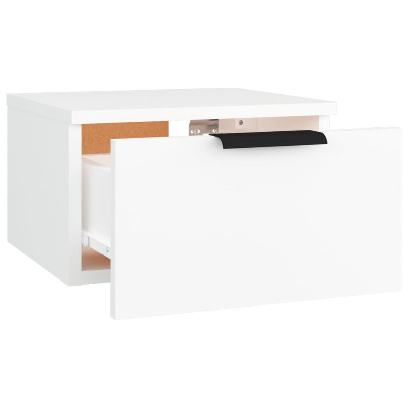 Produktbild för Väggmonterat sängbord vit 34x30x20 cm