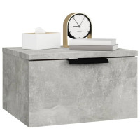 Produktbild för Väggmonterade sängbord 2 st betonggrå 34x30x20 cm
