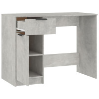 Miniatyr av produktbild för Skrivbord betonggrå 100x50x75 cm konstruerat trä