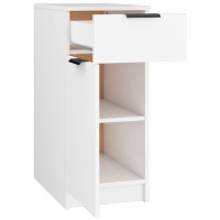 Produktbild för Byrå med lådor vit 33,5x50x75 cm konstruerat trä
