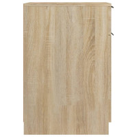 Produktbild för Byrå med lådor sonoma-ek 33,5x50x75 cm konstruerat trä
