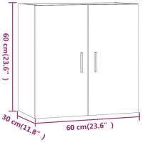 Produktbild för Väggskåp vit 60x30x60 cm konstruerat trä