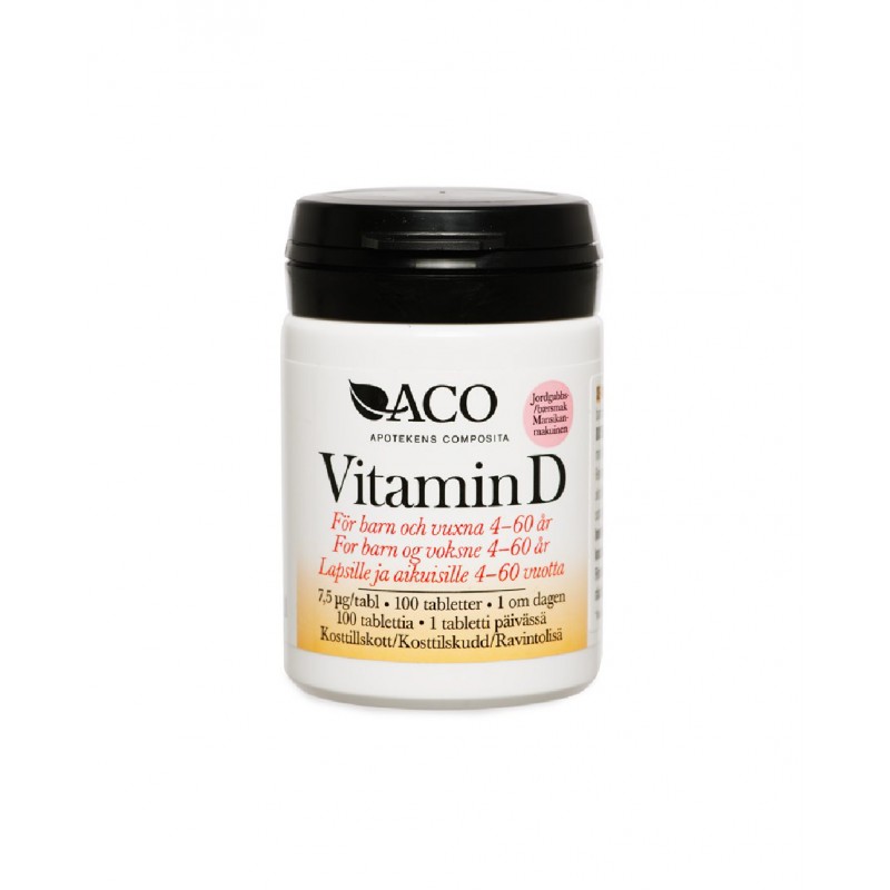 Produktbild för Vitamin D 7,5 Jordgubb