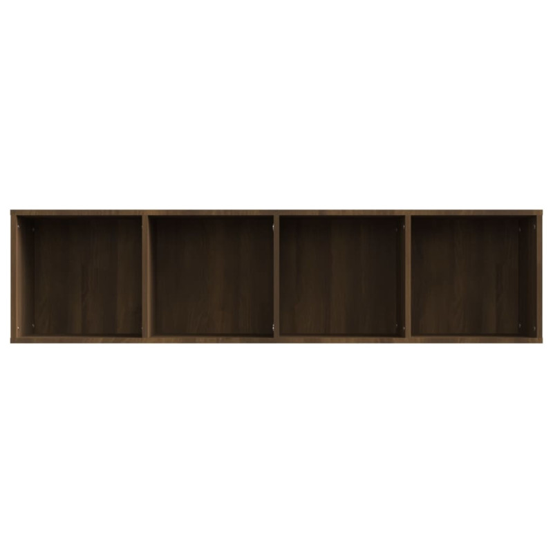 Produktbild för Bokhylla/tv-bänk brun ek 143x30x36cm konstruerat trä