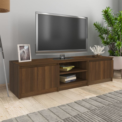 vidaXL Tv-bänk brun ek 140x40x35,5 cm konstruerat trä