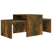 Produktbild för Soffbord rökfärgad ek 100x48x40 cm konstruerat trä