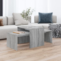 Produktbild för Soffbord grå sonoma 100x48x40 cm konstruerat trä
