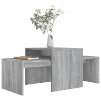 Produktbild för Soffbord grå sonoma 100x48x40 cm konstruerat trä