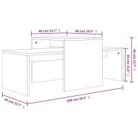 Produktbild för Soffbord grå sonoma 100x48x40 cm konstruerat trä