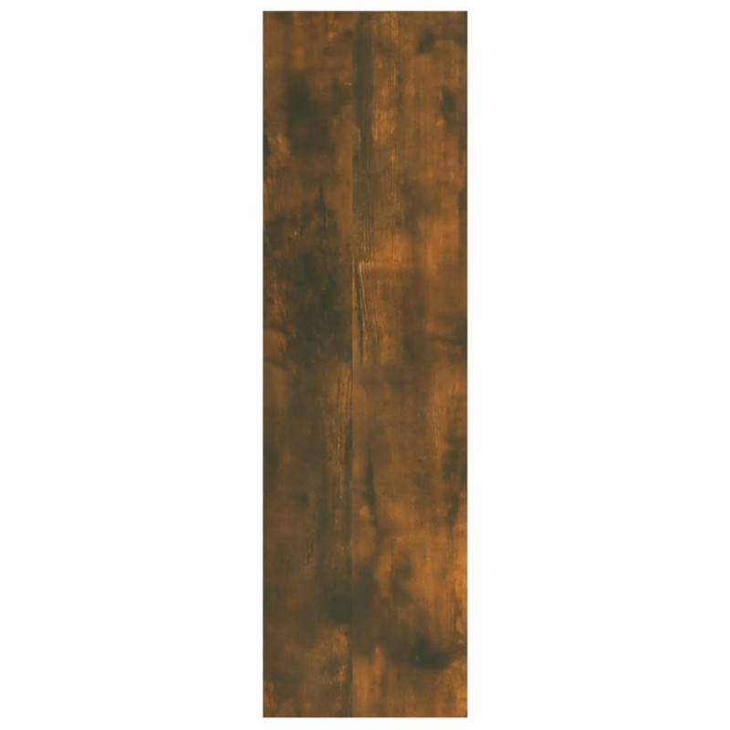 Produktbild för Vägghylla rökfärgad ek 75x16x55 cm konstruerat trä