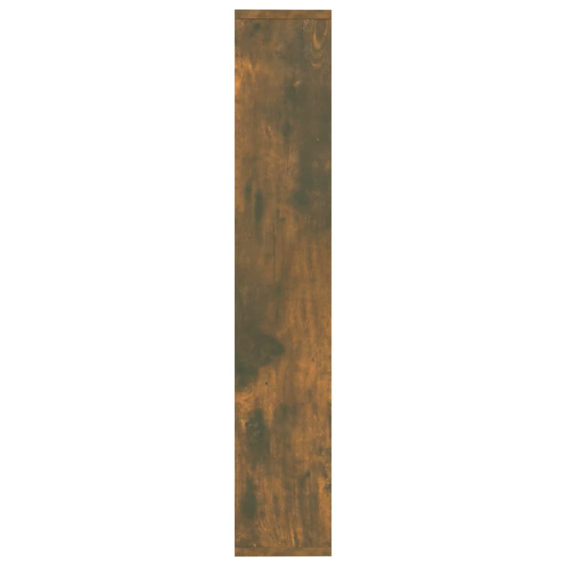 Produktbild för Vägghylla rökfärgad ek 36x16x90 cm konstruerat trä