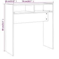 Produktbild för Avlastningsbord rökfärgad ek 78x30x80 cm konstruerat trä