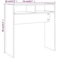 Produktbild för Avlastningsbord grå sonoma 78x30x80 cm konstruerat trä