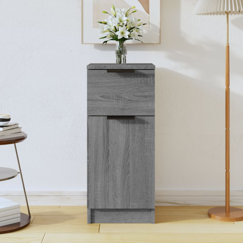 Produktbild för Byrå grå sonoma 30x30x70 cm konstruerat trä