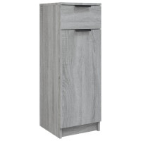Produktbild för Badrumsskåp grå sonoma 32x34x90 cm konstruerat trä