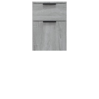 Produktbild för Badrumsskåp grå sonoma 32x34x90 cm konstruerat trä