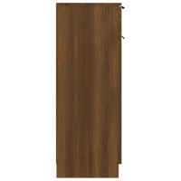 Produktbild för Badrumsskåp brun ek 32x34x90 cm konstruerat trä